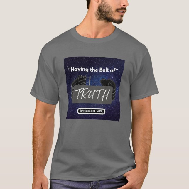 Mit dem Gürtel der Wahrheit - kurzer Sieb Med Gray T-Shirt (Vorderseite)