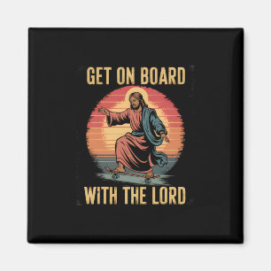 Mit dem Herrn Christus Skateboarding Je Magnet