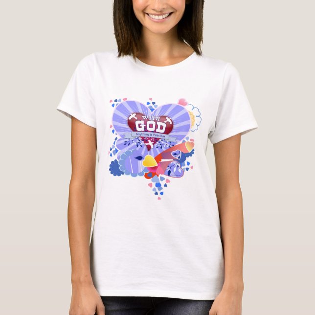 Mit dem Herzen Gottes T-Shirt (Vorderseite)