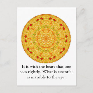 Mit dem Herzen sieht man richtig...... Postkarte