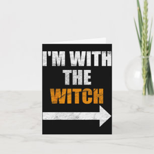 Mit dem Hexen-Vintage-Retro-Halloween-Kostüm für Karte