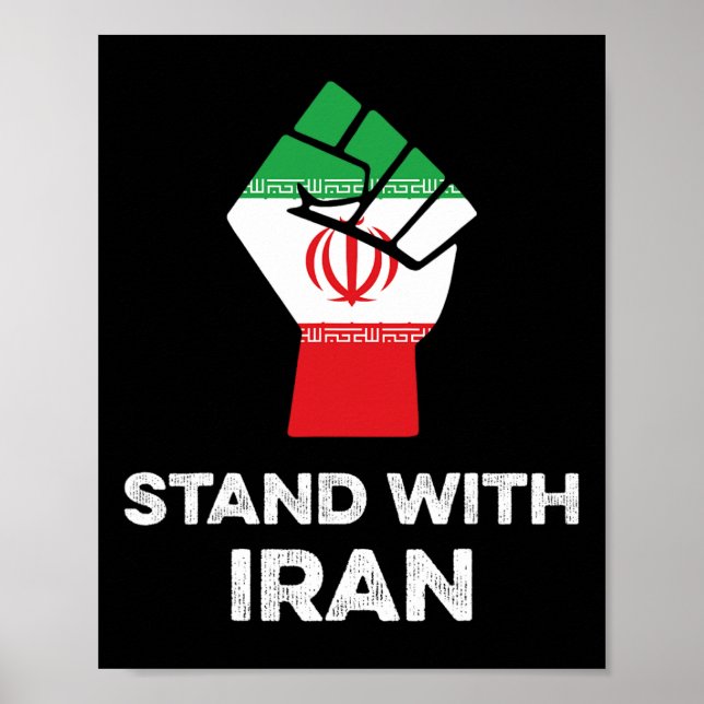 Mit dem Iran-Shirt protestet die weibliche Gleichb Poster (Vorne)