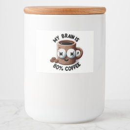 Mit dem Kern-Cartoon-Kaffee-Tasse koffeiniert Lebensmitteletikett