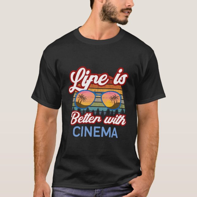 Mit dem klassischen Film Lover Spaß im Kino ist da T-Shirt (Vorderseite)
