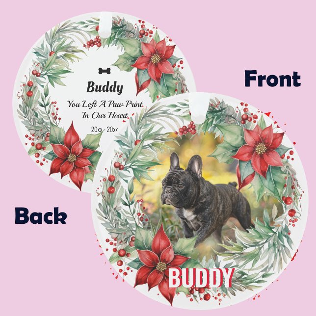Mit dem Namen 2-seitige Pet-Gedächtnis Weihnachtss Ornament (2-sides Pet Memorial Christmas Ornament)