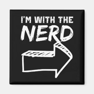 Mit dem Nerd RECHTER Pfeil Lustiges Halloween Süß Magnet