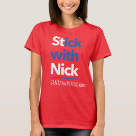 "Mit dem Nick anhalten" Damengrundschlag T-Shirt