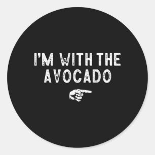 Mit dem passenden Avocado-Faulheits-Kostüm Hallowe Runder Aufkleber