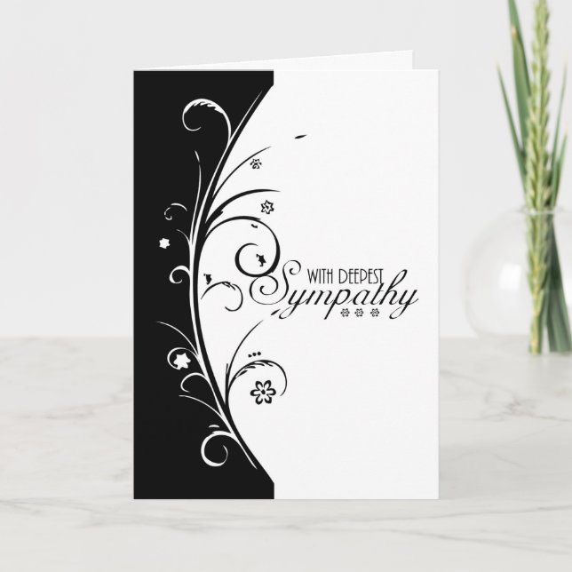Mit dem tiefsten Beileid untertrieben, einfach Karte (Vorderseite)