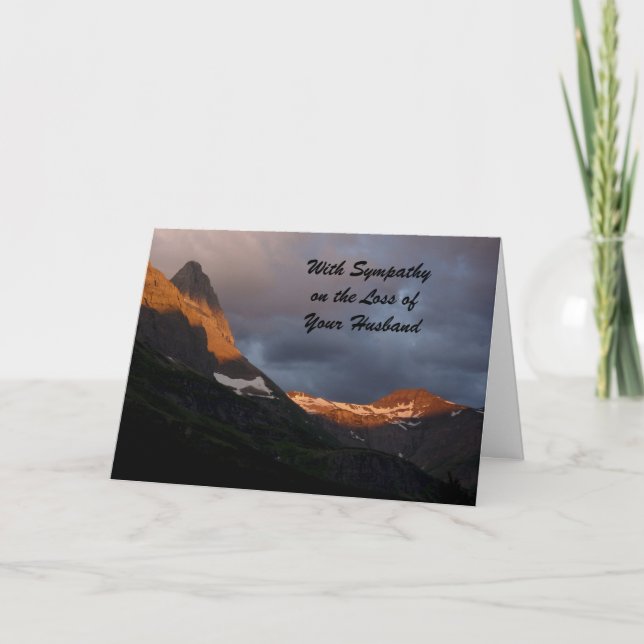 Mit dem Verlust von Beileid, Glacier Sunrise Karte (Vorderseite)