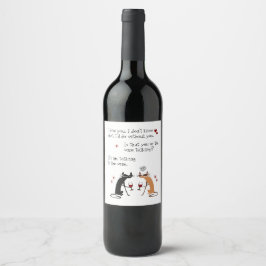 Mit dem Wein Funny Cat sprechen Weinetikett
