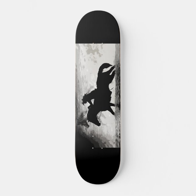 Mit den Geistern laufen - Pferde Skateboard (Vorderseite)