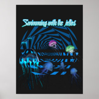 Mit den Jellies schwimmen Poster