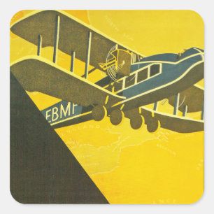 Mit den Zeiten fortfahren Quadratischer Aufkleber