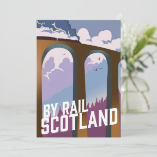 Mit der Bahn Schottland Feiertagskarte