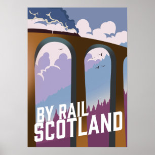 Mit der Bahn Schottland Poster