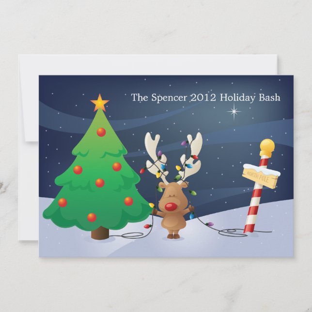 mit der Einladung zum Weihnachtsbaum (Vorderseite)