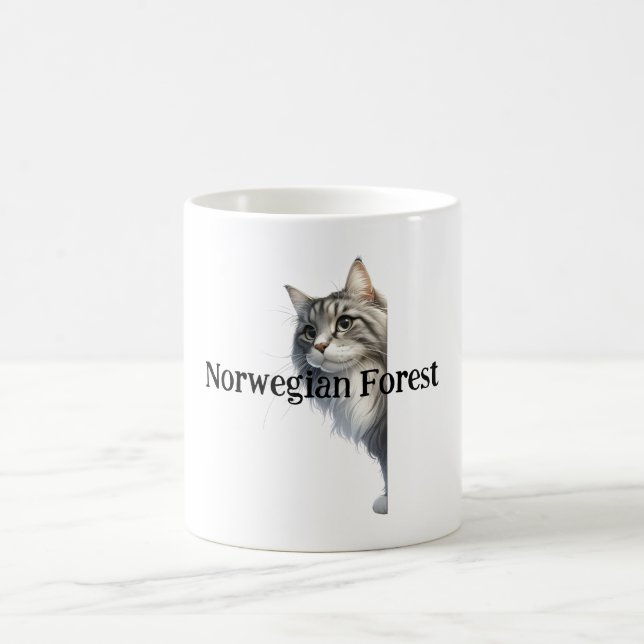 Mit der Feline Cat die Hände über die festliche Fr Kaffeetasse (Mittel)