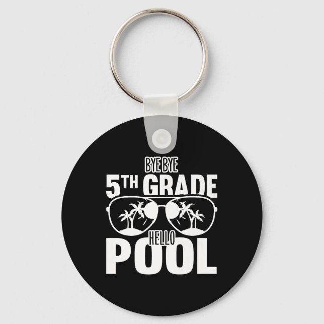 Mit der fünften Klasse Hallo Pool Lehrer oder Stud Schlüsselanhänger (Vorderseite)