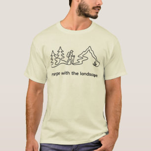 Mit der Landschaft verschmelzen einfaches Design h T-Shirt