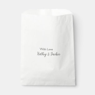 Mit der Liebe fügen Sie Ehepaare Namen Hochzeit ei Geschenktütchen