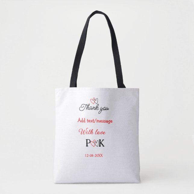 Mit der Liebe fügen Sie ein paar Namen Buchstaben  Tasche (Vorderseite)