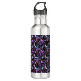 Mit der Patternblende "Curly Beads" verziert Edelstahlflasche