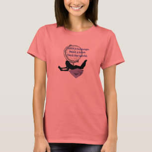 Mit der Sprachbarriere - Abschlag für Frauen T-Shirt