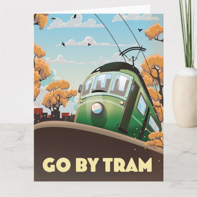 Mit der Straßenbahn fahren Karte (Vorderseite)
