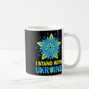Mit der ukrainischen Flag gegen das Nein zum Krieg Kaffeetasse