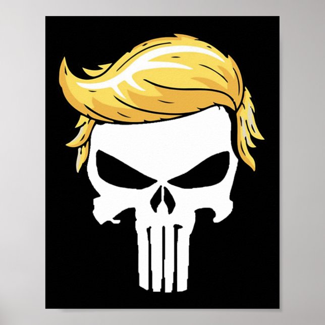 Mit der Unterstützung von Iconic Trump-Haar Poster (Vorne)