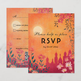 Mit Diätwahl Sunset Serenade Hochzeit RSVP Karte