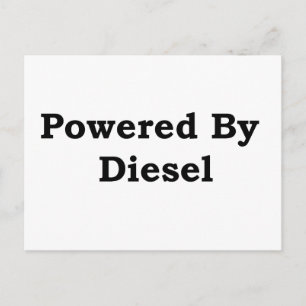 mit Diesel betrieben Postkarte