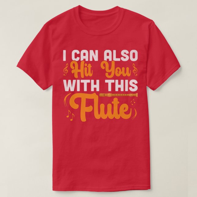 Mit diesem flutflötist Music Player kann ich dich  T-Shirt (Design vorne)