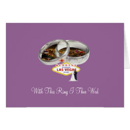 Mit diesem Ring I the Wed, Las Vegas Wedding Card