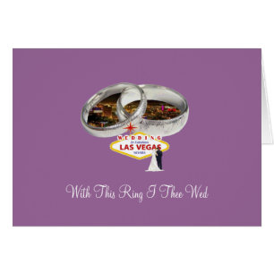 Mit diesem Ring I the Wed, Las Vegas Wedding Card