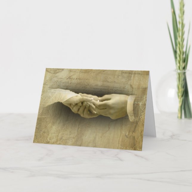 Mit diesem Ring romantische Vintage Ankündigung (Vorderseite)