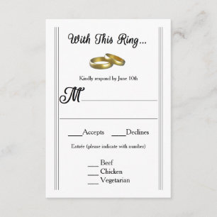 Mit diesem Ring.. - RSVP-Karte RSVP Karte