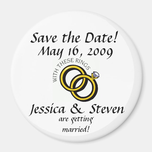 Mit diesen Ringen Magnet (Vorne)