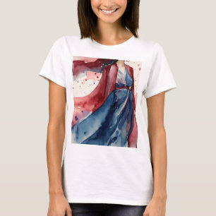 Mit dieser Mode wie Rock fließen T-Shirt