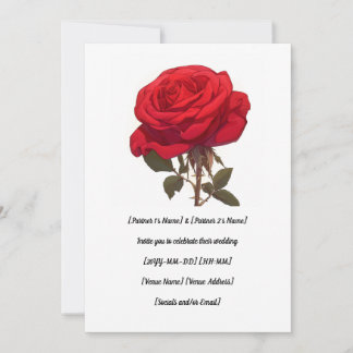 Mit dieser Rote Rose erfassen Sie Ihr Herz Einladung