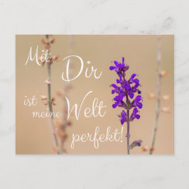 Mit Dir ist meine Welt perfekt! Postkarte