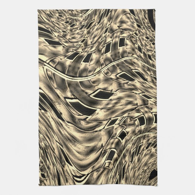 mit dunkelbeige Ton vermischt, Spiegel Geschirrtuch (Vertikal)