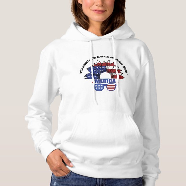Mit Ehrlichkeit und Mut fängt Groß an zu hoodie (Vorderseite)