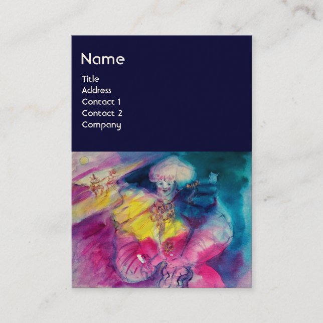 MIT EIGENEM UND VIOLIN-MONOGRAMM GESCHLOSSEN, rosa Visitenkarte (Vorderseite)