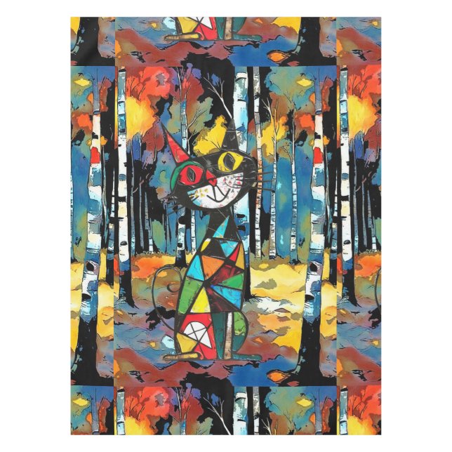 mit einem Abstrakten Kinda-Day-Tablett Tischdecke (Vorderseite)