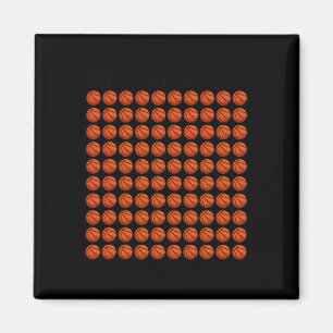 mit einem Ball für 100 Tage Boys Basketball 100 Ta Magnet