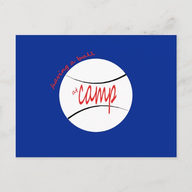 Mit einem Ball im Lager Postkarte (Vorderseite)