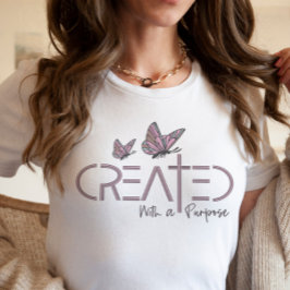 Mit einem Christlichen Zitat-Schmetterling erstell T-Shirt