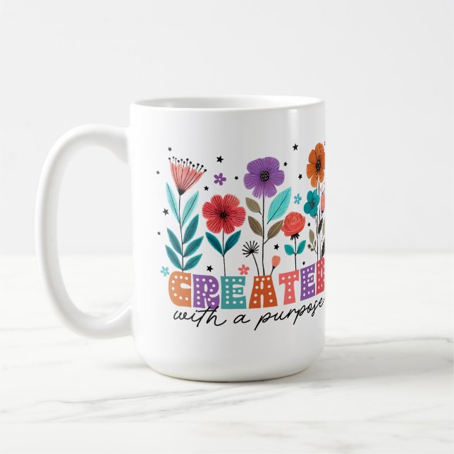Mit einem Christlichen zweckorientierten Blumenmus Kaffeetasse (Links)